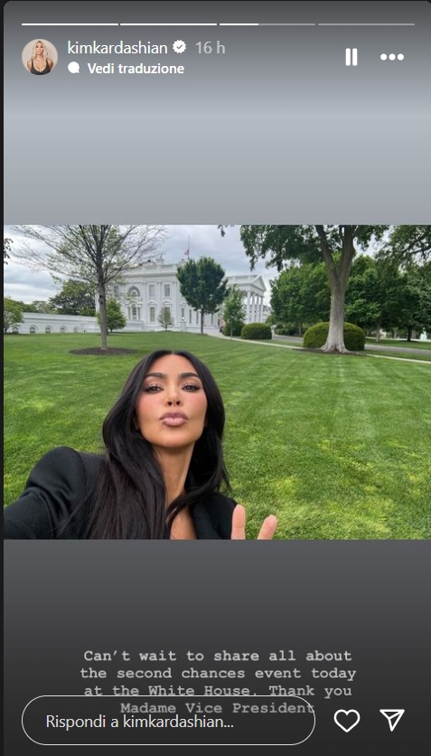 Kim Kardashiam alla Casa Bianca
